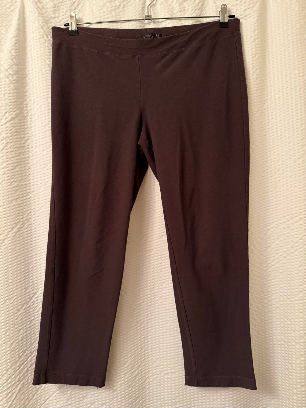 Eileen Fisher Petite Pull On Capri Stretch Pants Sz PL Large Gray Casual